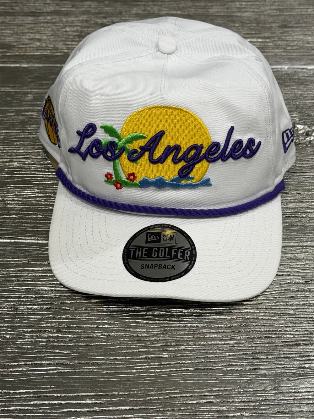 New Era The Golfer Snapback Los Angeles Lakers Snapback White & Purple. New